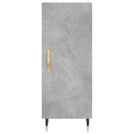 vidaXL Buffet Gris béton 34 5x34x90 cm Bois d'ingénierie