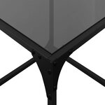 vidaXL Table basse avec dessus en verre noir 40x40x40 cm acier