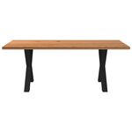 vidaXL Table à manger marron clair bois de chêne massif rectangulaire