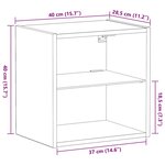 vidaXL Étagère flottante avec étagère 2 Pièces Noir 40 x 28.5 x 40 cm