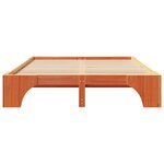 vidaXL Cadre de lit Brun cire 150 x 200 cm Pin massif