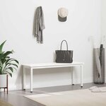 vidaXL banc Blanc 110 x 35 x 45 cm Bois de pin massif