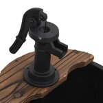 vidaXL Fontaine à eau avec pompe 44 5x44 5x58 cm Bois de sapin massif