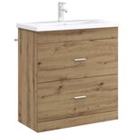 vidaXL Meuble sous lavabo de salle de bain Chêne artisanal