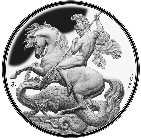 Pièce de monnaie en Argent 1 Pound g 31.1 (1 oz) Millésime 2023 St George and the Dragon ST GEORGE AND THE DRAGON