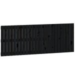 vidaXL Tête de lit murale Noir 159 5x3x60 cm Bois massif de pin