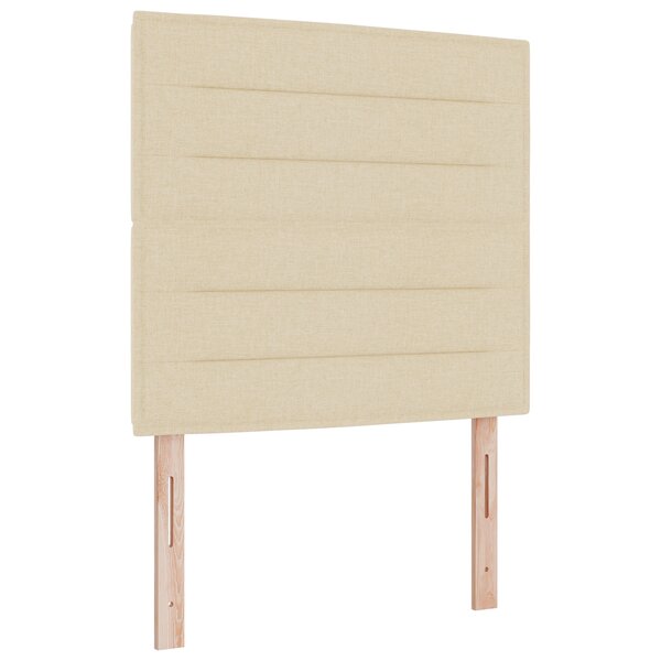 vidaXL Lit à ressorts avec matelas Crème 100x200 cm Tissu