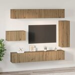 vidaXL Ensemble meuble TV 8 Pièces chêne artisanal 30 5 x 30 x 90 cm