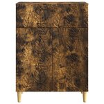 vidaXL Buffet Chêne fumé 66 x 34 5 x 90 cm Bois d'ingénierie