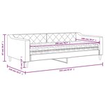 vidaXL Lit de jour avec matelas gris clair 100x200 cm tissu