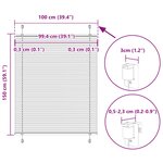 vidaXL Store plissé rouge bordeaux 100x150 cm largeur du tissu 99 4 cm
