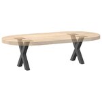 vidaXL Pieds de table basse en forme de X  2 pièces  anthracite  30 x (30-31) cm  acier