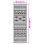 vidaXL Tapis d'extérieur ARAKIL noir 80x250 cm PP