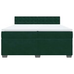 vidaXL Sommier à lattes de lit et matelas Vert foncé 200x200cm Velours