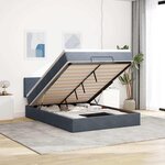 vidaXL Cadre de lit ottoman avec matelas gris foncé 140x190 cm velours