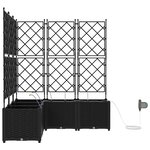 vidaXL Pots de jardin Noir 120 x 120 x 142 cm Acier