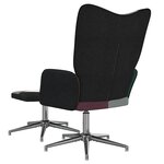 vidaXL Chaise de relaxation avec tabouret Patchwork Tissu