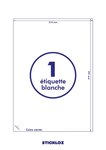 200 planches a4 de 1 étiquette 210 x 297 mm - 21 x 29,7 cm - étiquettes autocollantes blanche amovible - fba papier feuille adhésif blanc - tva deductible