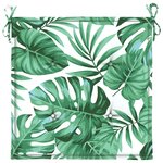 vidaXL Coussins de chaise lot de 2 motif de feuilles 40x40x3 cm tissu