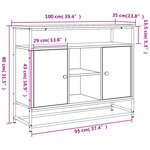 vidaXL Buffet chêne marron 100x35x80 cm bois d'ingénierie