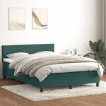 vidaXL Sommier à lattes de lit et matelas vert foncé 160x210cm velours