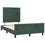 vidaXL Cadre de lit sans matelas vert foncé 120x200 cm velours