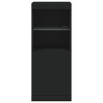 vidaXL Buffet avec lumières LED noir 41x37x100 cm