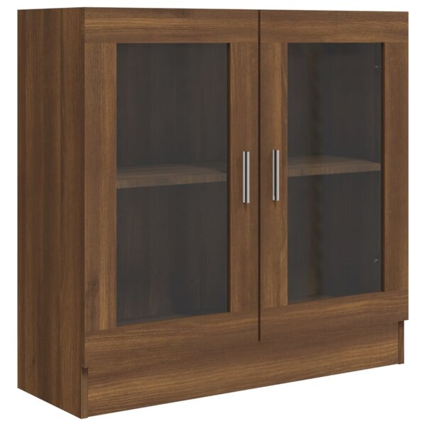 vidaXL Armoire à vitrine Chêne marron 82 5x30 5x80cm Bois d'ingénierie