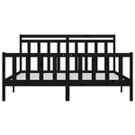 vidaXL Cadre de lit sans matelas noir bois massif de pin 200x200 cm
