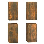 vidaXL Meubles TV 4 Pièces Chêne fumé 30 5x30x60 cm Bois d'ingénierie