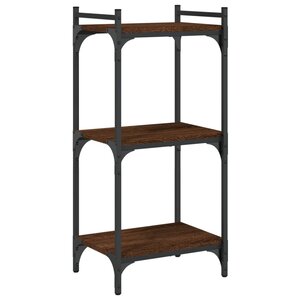 vidaXL Bibliothèque 3 niveaux chêne brun 40x30x86 cm bois d'ingénierie