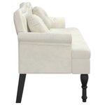 vidaXL Banc avec coussins crème 120 5x65x75 cm velours