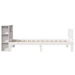 vidaXL Lit bibliothèque sans matelas blanc 75x190cm bois de pin massif
