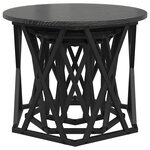 vidaXL Table d'appoint empilable 3 Pièces Chêne noir