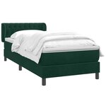 vidaXL Sommier à lattes de lit et matelas vert foncé 90x220 cm velours