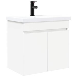 vidaXL Meuble de salle de bain avec robinet Blanc 61 x 40 x 74 5 cm
