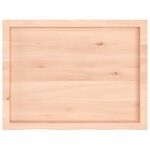 vidaXL Dessus de table 80x60x(2-6) cm bois de chêne massif non traité
