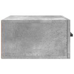 vidaXL Tables de chevet murales 2 Pièces gris béton 35x35x20 cm