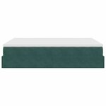 vidaXL Cadre de lit ottoman avec matelas vert foncé 140x190 cm velours