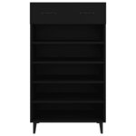 vidaXL Armoire à chaussures Noir 60x35x105 cm Bois d'ingénierie