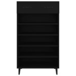 vidaXL Armoire à chaussures Noir 60x35x105 cm Bois d'ingénierie