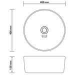 vidaXL Lavabo rond de luxe Vert foncé mat 40x15 cm Céramique