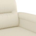 vidaXL Canapé à 2 places Crème 140 cm Similicuir
