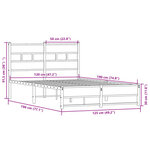 vidaXL Cadre de lit en métal sans matelas chêne sonoma 120x190 cm