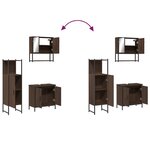 vidaXL Ensemble de meubles de salle de bain 3 Pièces Chêne marron