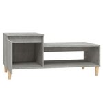 vidaXL Table basse Gris béton 100x50x45 cm Bois d'ingénierie