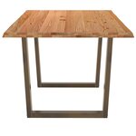 vidaXL Table à manger avec bord naturel 180x100x74cm bois massif chêne