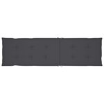 vidaXL Chaise longue d'extérieur repose-pied et coussin Acacia solide