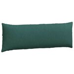 vidaXL Coussins de canapé 2 Pièces Vert foncé 120 x 40 cm tissu