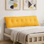 vidaXL Coussin de Dos Jaune clair 160 x 50 cm Tissu en velours côtelé